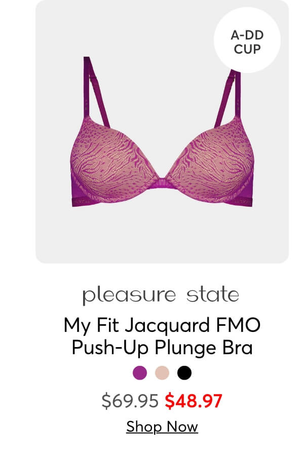 My Fit Jacquard FMO Push-Up Plunge Bra