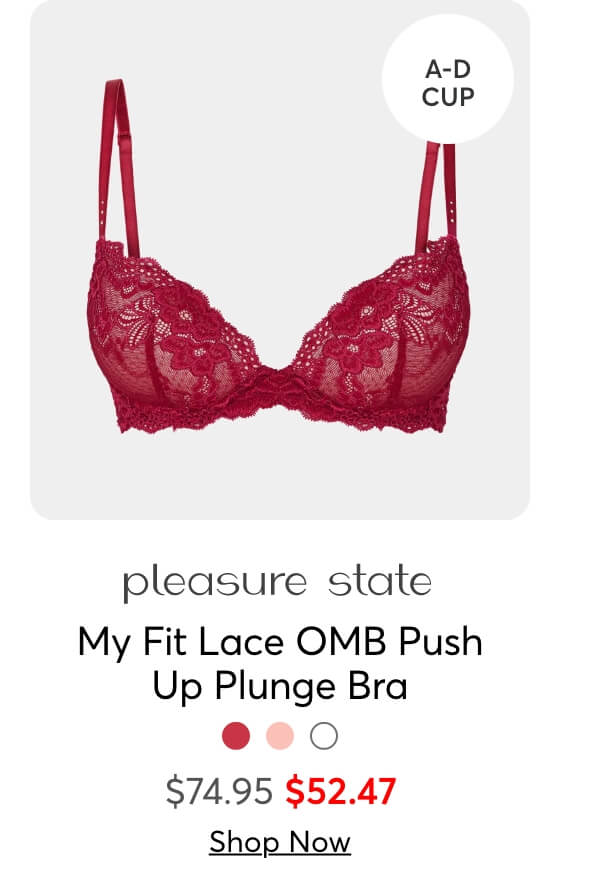 My Fit Lace OMB Push Up Plunge Bra