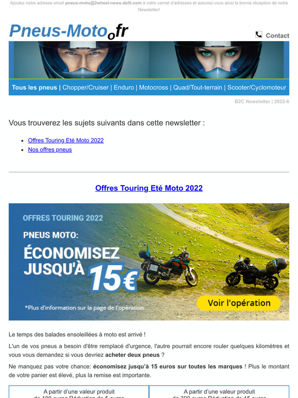 Bon plan moto : conomisez jusqu 15 Euro