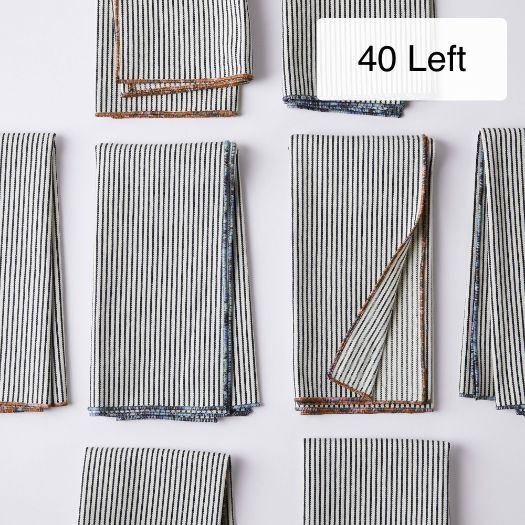 Reclaimed Striped Patterned Napkins, Limited Edition