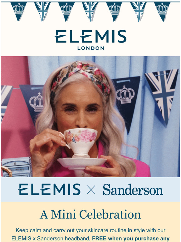 Elemis Platinum Jubilee Special Floral Print Headband Fit for a Queen