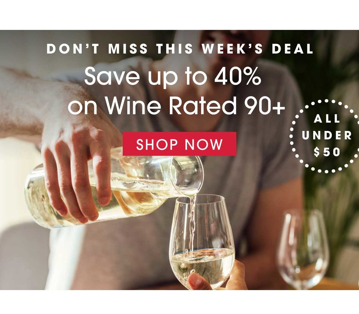 Don't Miss this Week's Savings: Save up to 40% on Wines Rated 90+ under $50