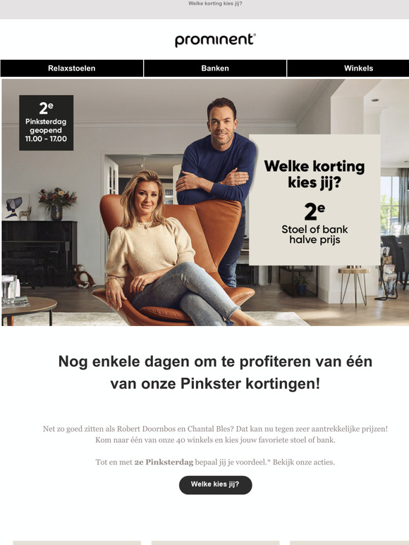  Tot 2e Pinksterdag profiteer je van hoge kortingen!