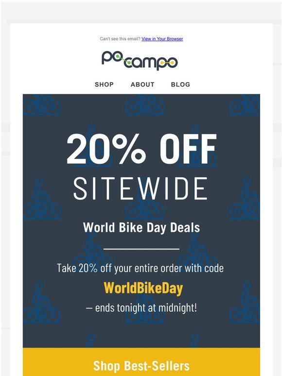 20% Off for World Bike Day!
