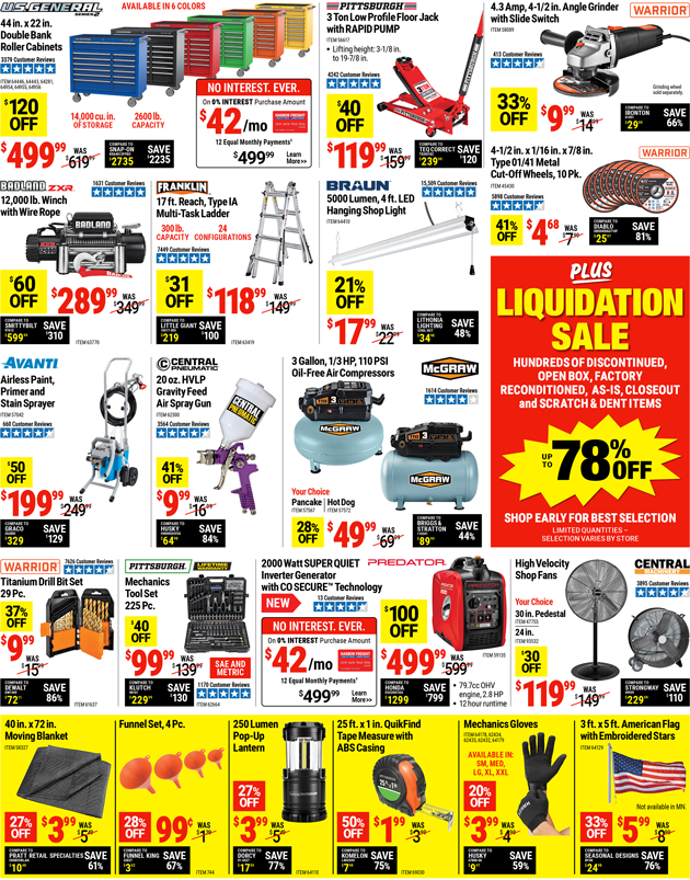 Harbor Freight Tools: Our GIANT Liquidation Sale Ends Today!