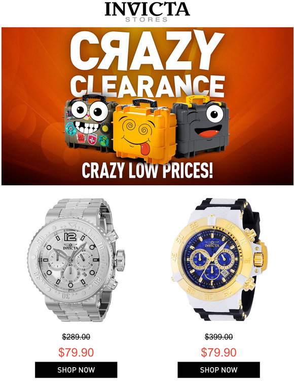 Invicta: CRAZY CLEARANCE Is Here! - Starting at $29 | Milled