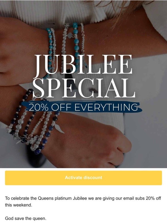  20% off Jubilee Special