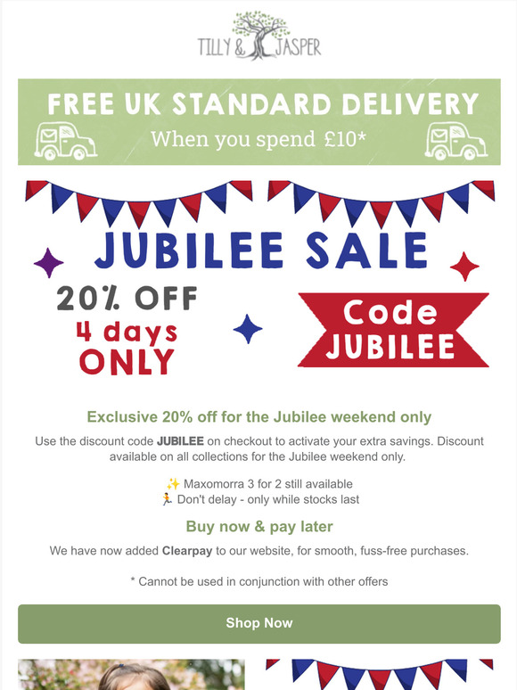 Get an exclusive 20% off for this weekend only