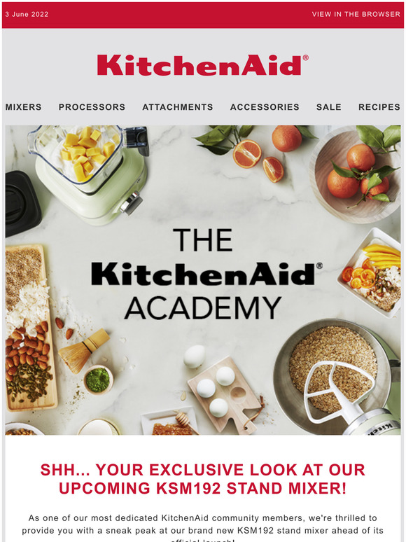 KitchenAid Australia KitchenAid Academy Your sneak peak at the KSM192 artisan stand