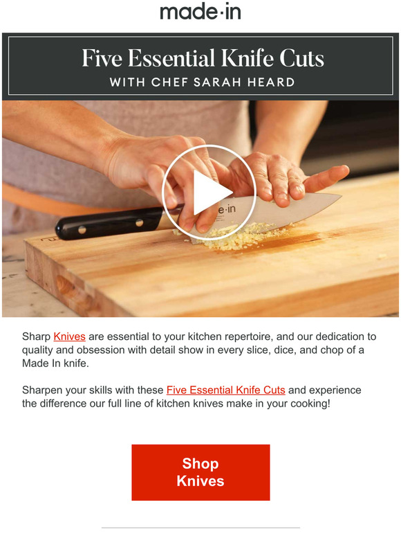 Made In Five Essential Knife Cuts Milled