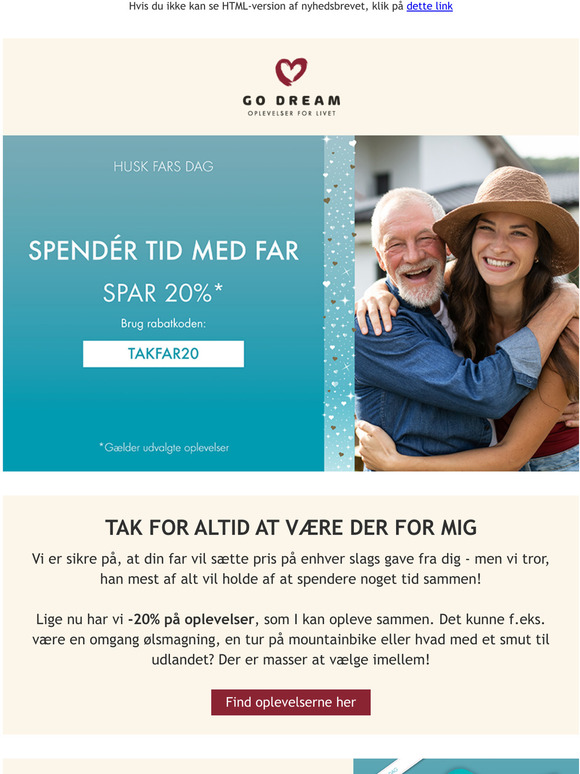 Oplevelsesgaverdk I Morgen Er Det Fars Dag 20 P Oplevelser Han Bliver Vild Med Milled 