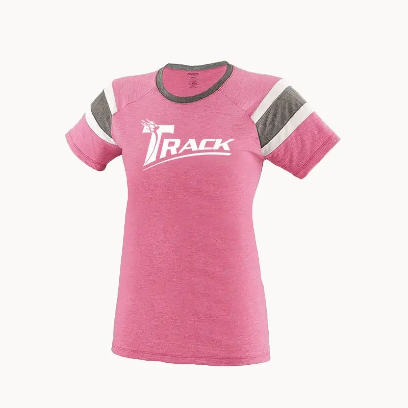 Image of Track Women's Triton Pink White Bowling T-Shirt
