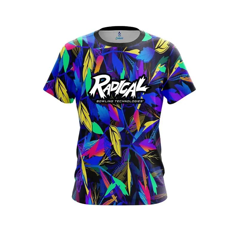 Image of Radical Neon Leafs CoolWick Bowling Jersey