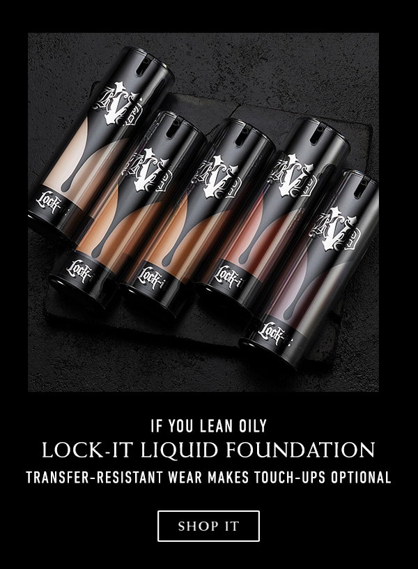 If you lean oily, Lock-it Liquid Foundation