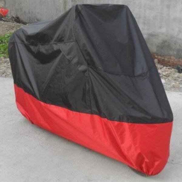 Motorcycle Waterproof Rain UV Dust Prevention Cover Black & Red XXXL