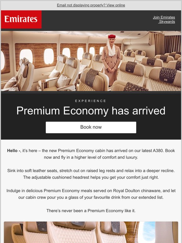 Our big announcement  Premium Economy has arrived