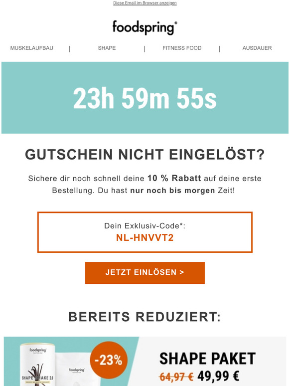 Nur noch 24 Stunden: 10% Rabatt