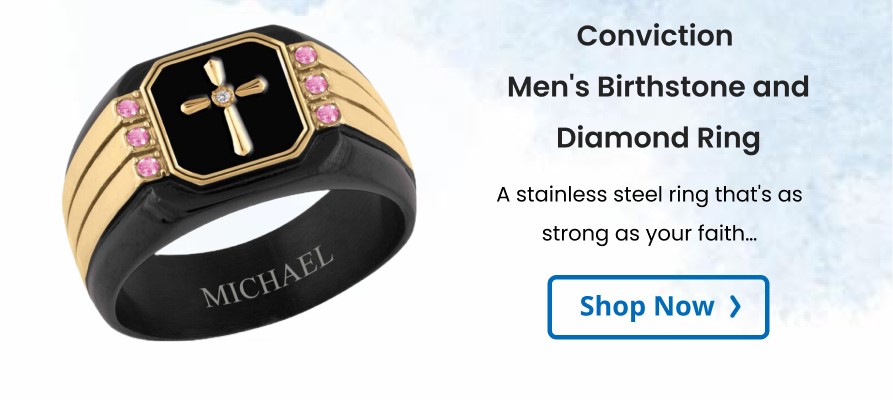 conviction men's birthstone and diamond ring