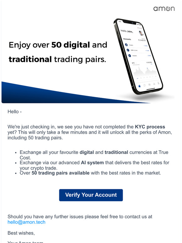 Complete Your KYC   Enjoy50 Trading Pairs  