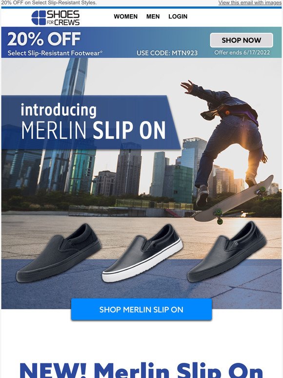Introducing The Merlin Slip On!