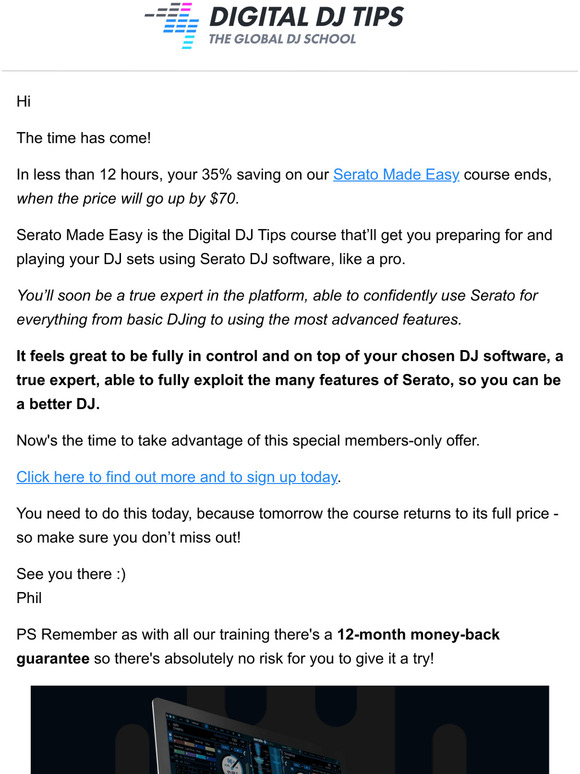  Last chance to become a Serato ninja ($70 off)