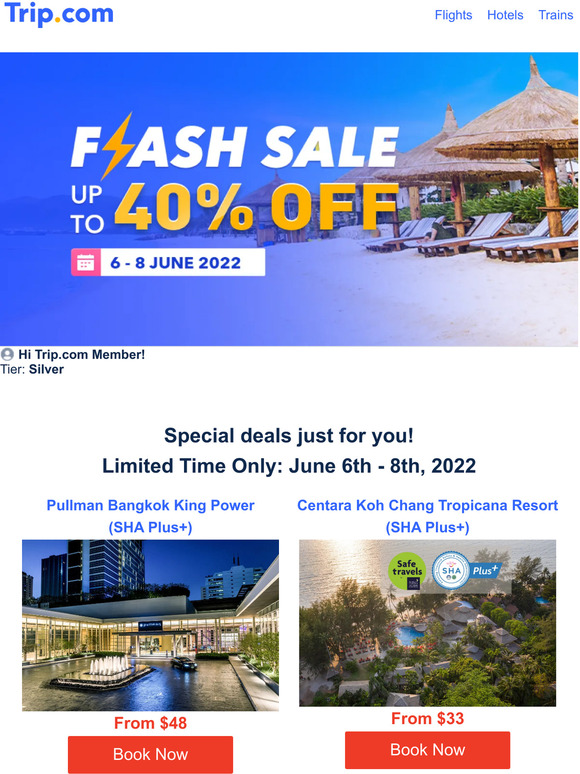 Thailand Flash Sale Up to 40% Off 
