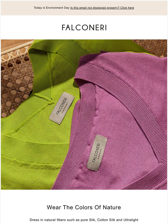 Falconeri US Choose Natural Yarns To Celebrate Environment Day Milled