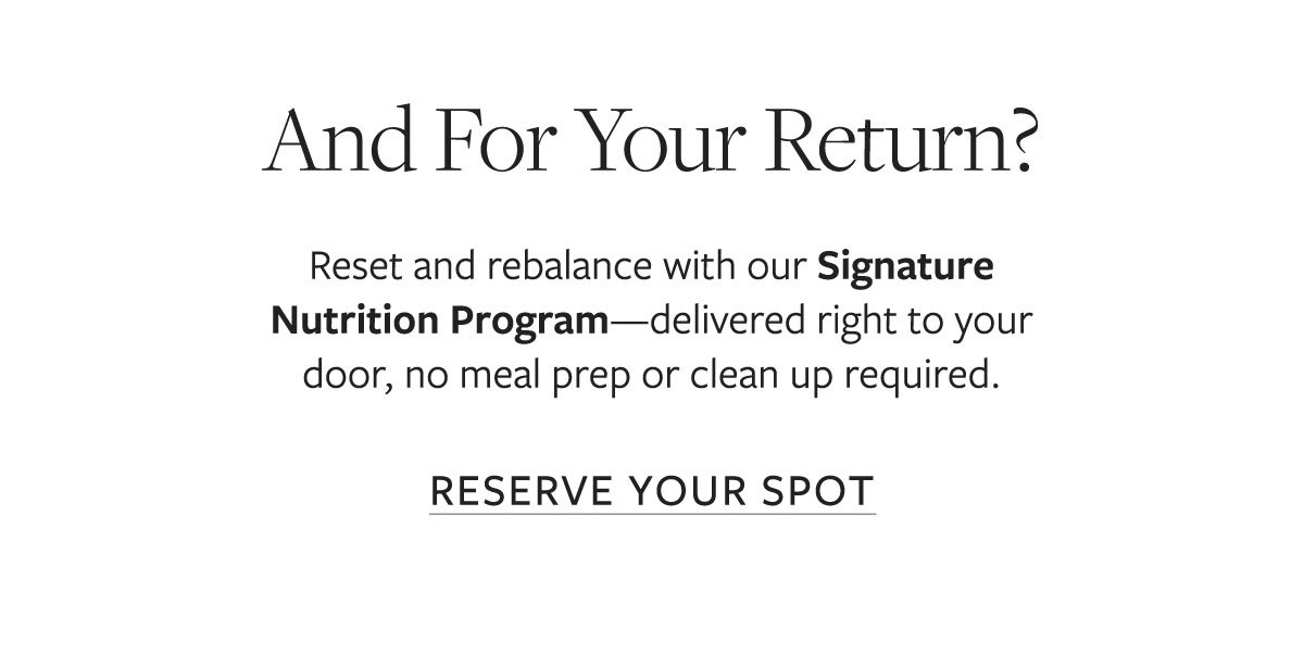 Signature Nutrition Program