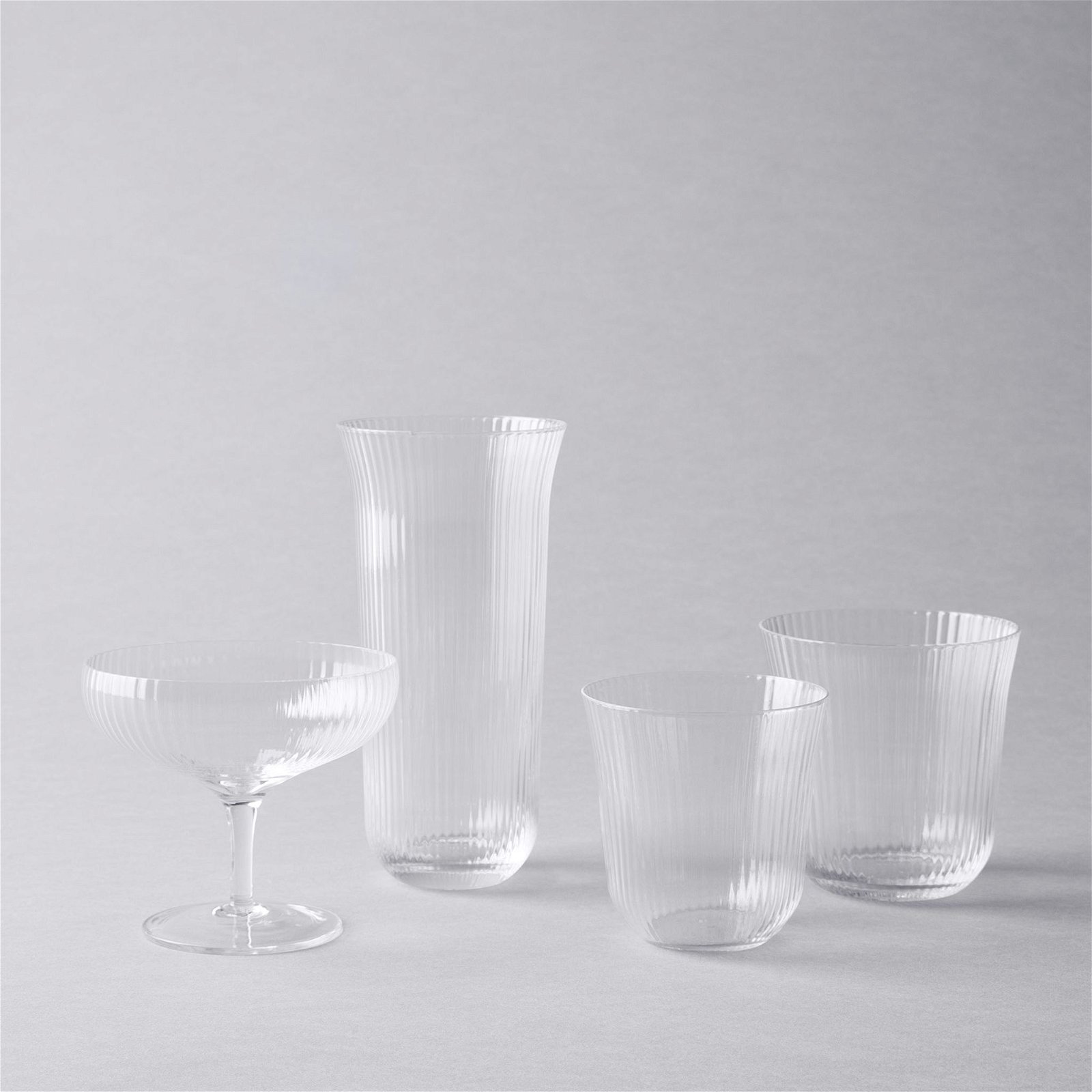 Serax Inku Ribbed Glassware by Sergio Herman