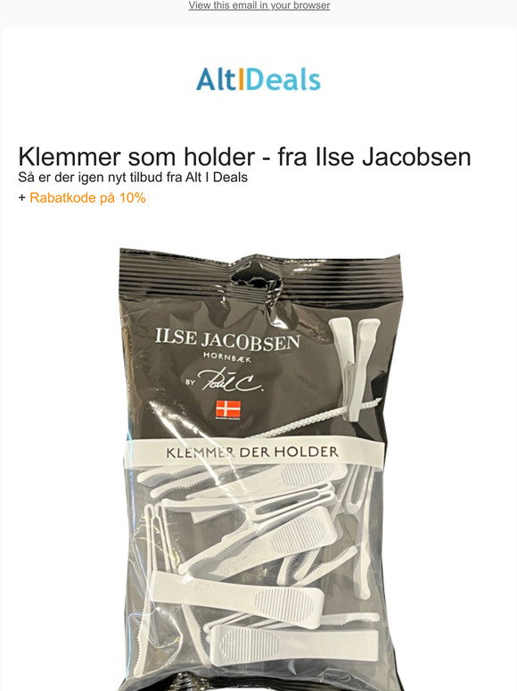 altideals.dk: Klemmer der fra Ilse Jacobsen | Milled