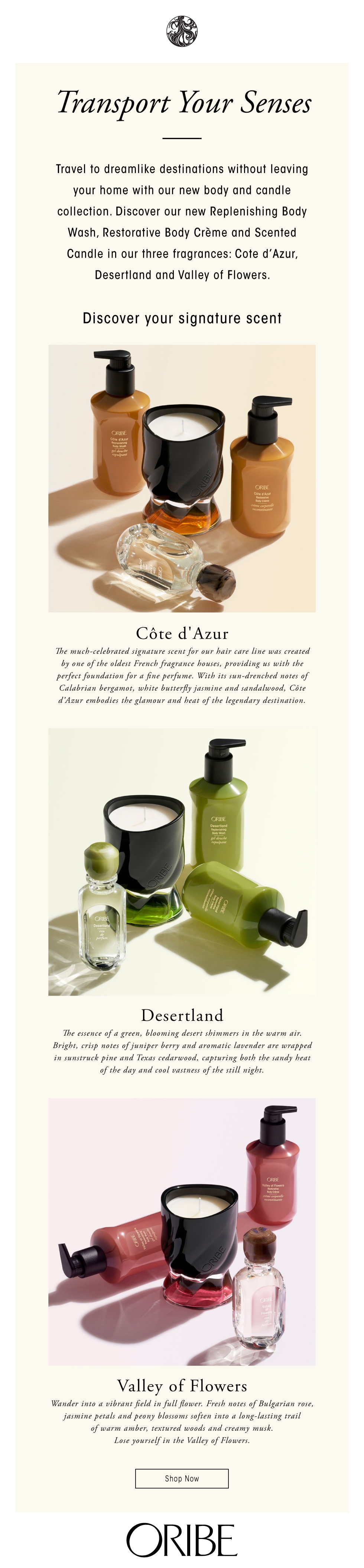 Oribe Hair Care Transport Your Senses Milled