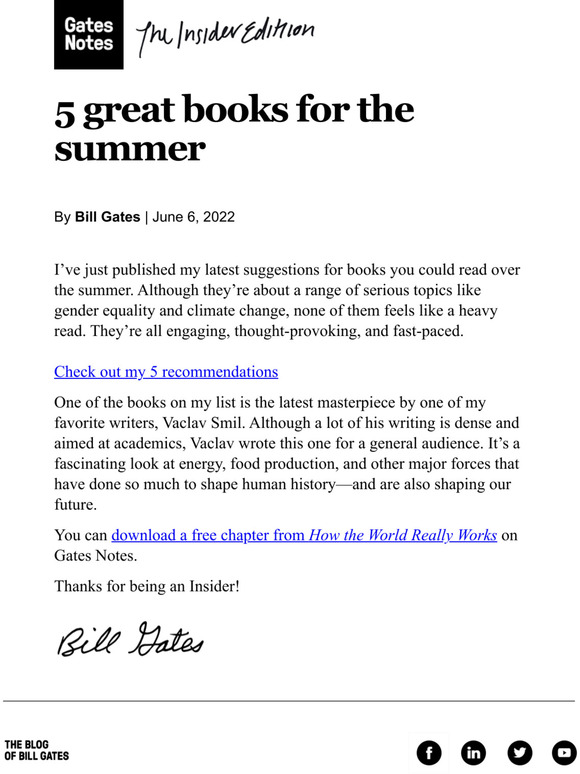 5 great books for the summer