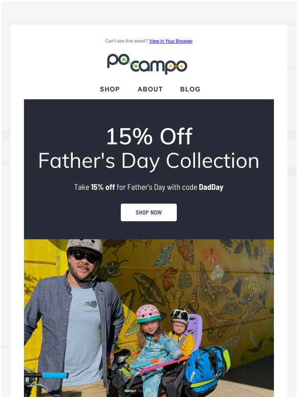 15% off for Father's Day!