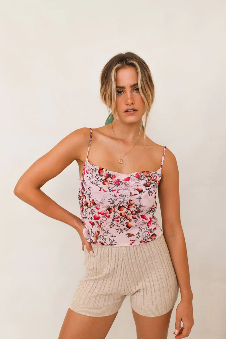Image of VRG GRL Daydreaming Floral Cami // Pink