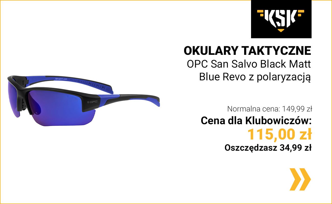 Okulary taktyczne OPC San Salvo Black Matt Blue Revo z polaryzacją