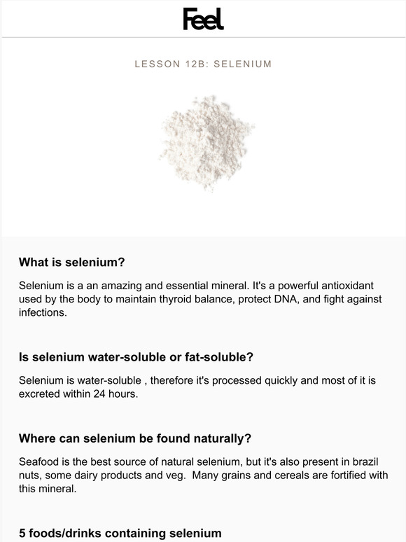 Learn About Selenium in 5 Minutes  The Health Dossier with WeAreFeel