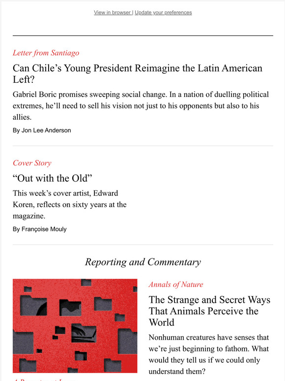 The New Yorker This Weeks Issue Can Chiles Young President Reimagine The Latin American Left 