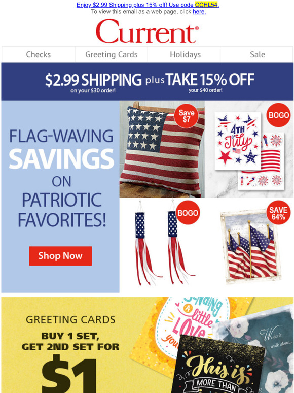 Current Catalog A red, white & blue DOUBLE deal! Milled