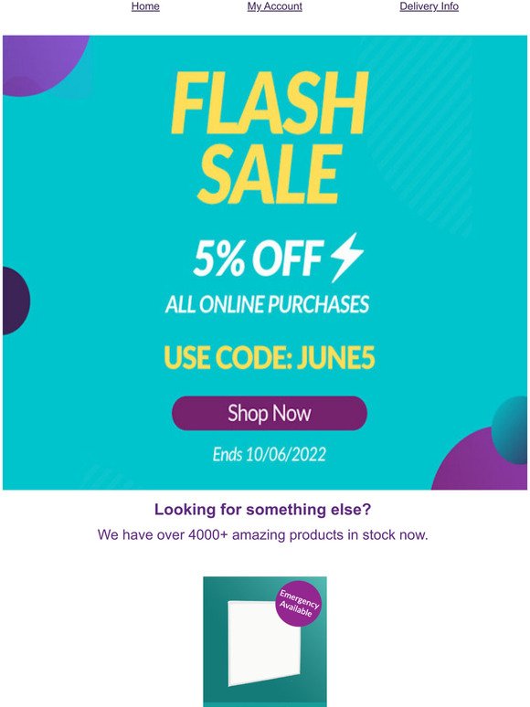 LSO Flash Sale is  Get 5% Off Everything!