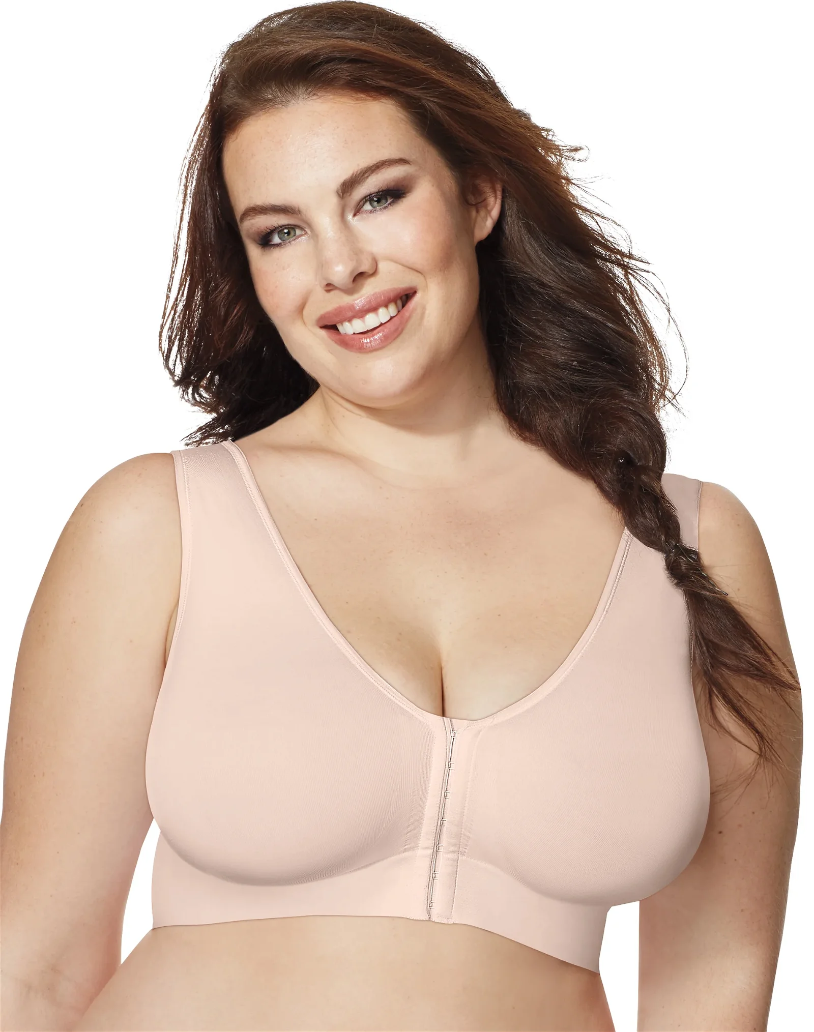 Just My Size Pure Comfort Front-Close Wirefree Bra
