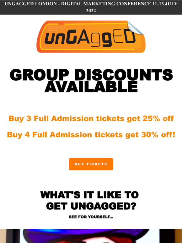 Up to 30% OFF TICKETS!