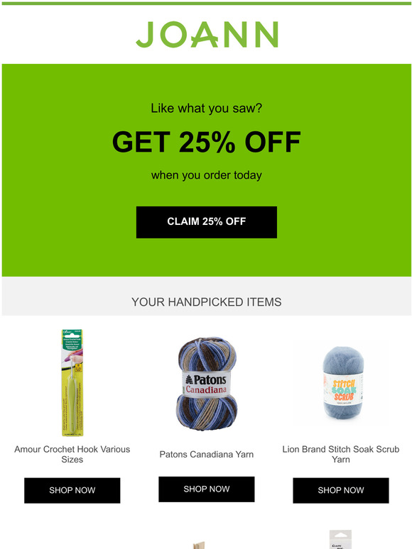 JoAnn Fabric and Craft Store Surprise! Here's a deal just for you Milled