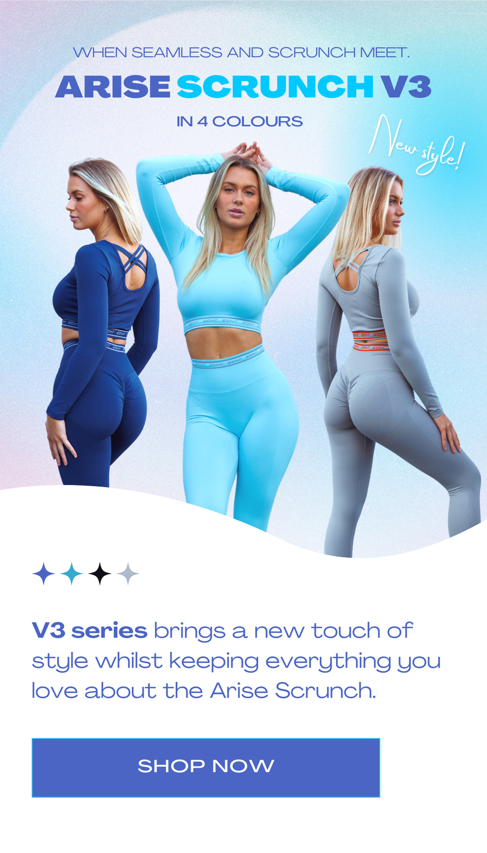 ECHT: Arise Scrunch V3 is Here, Available in 4 Colours