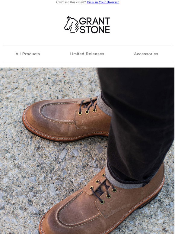 Grant Stone LLC New Waxed Commander Diesel & Brass Boots Milled