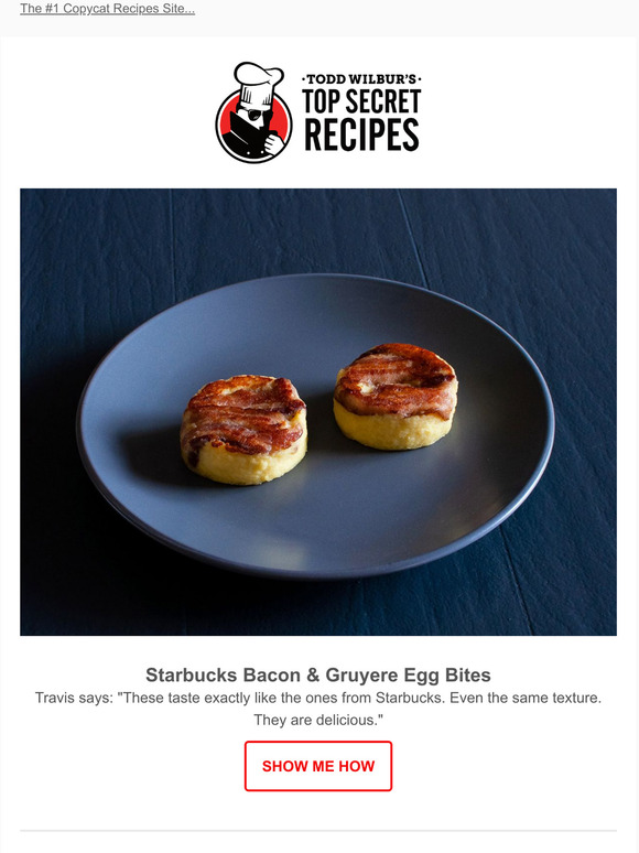 Top Secret Recipes, Inc. Make Starbucks Bacon & Gruyere Egg Bites at