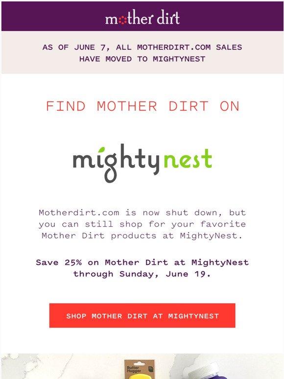 Find Mother Dirt Exclusively on MightNest