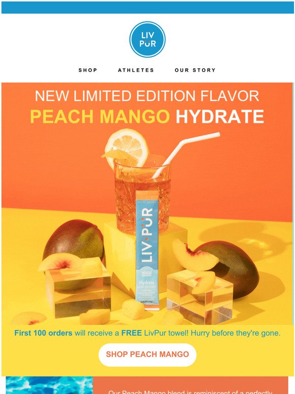 NEW Flavor: Peach Mango Hydrate is here!