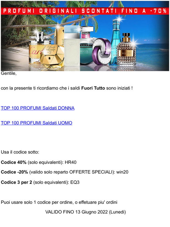 profumino.it: fwd: Megasaldi | Milled