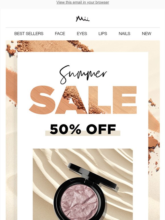Shop 50% off in our summer sale