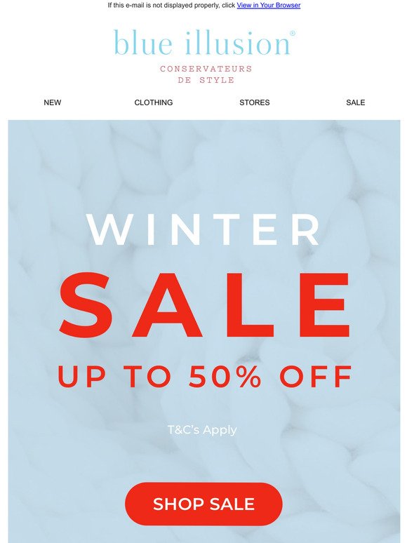 Blue Illusion: Save up to 50% | Winter ...